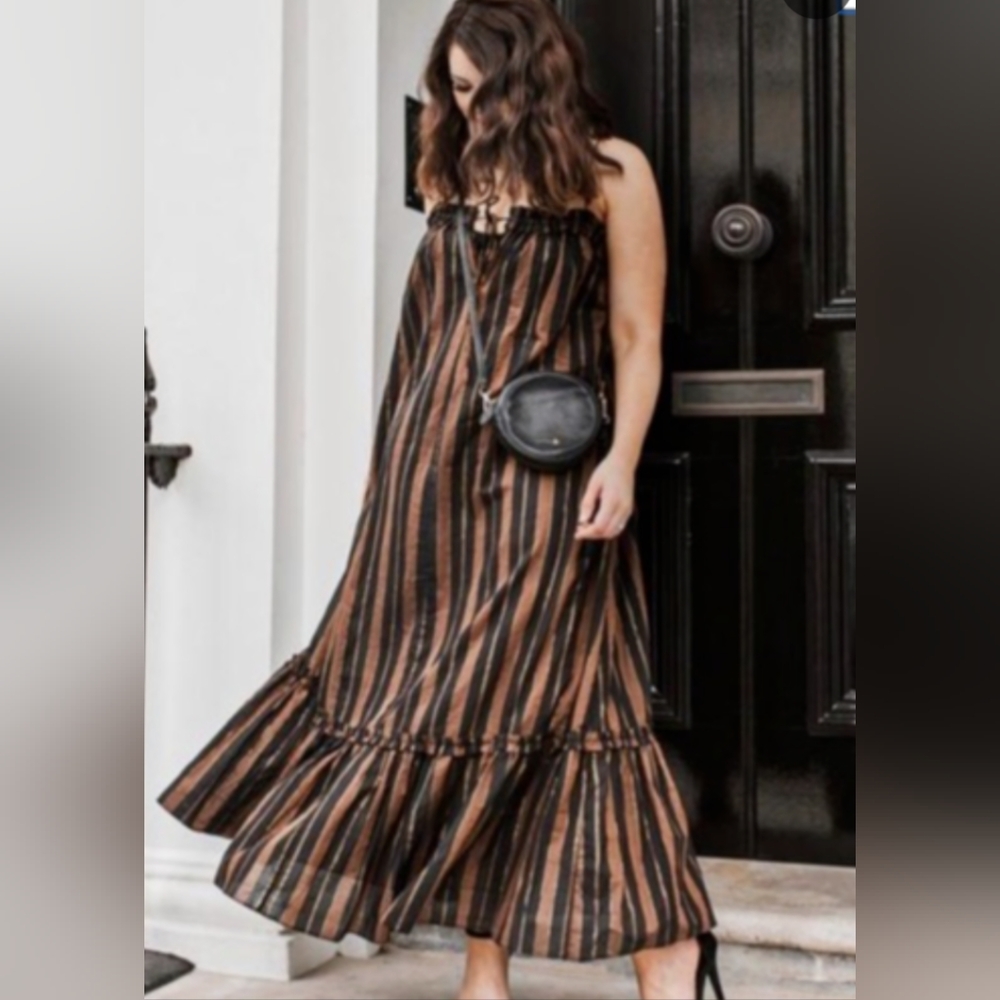 Maxi Dress, Black & Brown